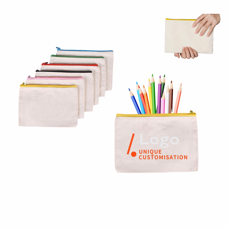 Canvas Zipper Stationery Pouch