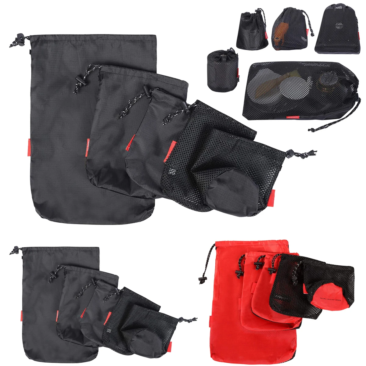 Lightweight Mesh Nylon Drawstring Storage Bag 1