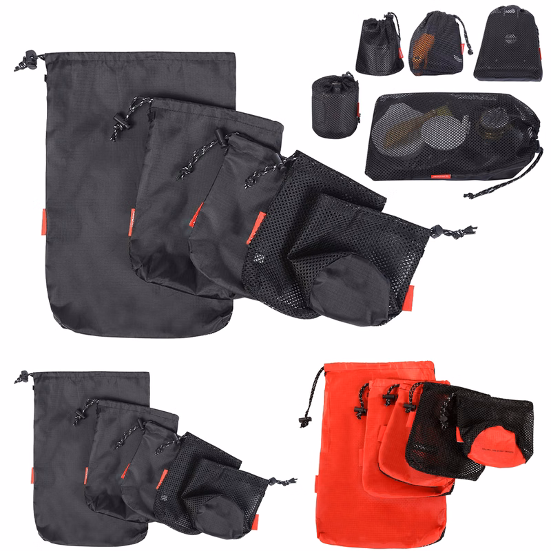 Lightweight Mesh Nylon Drawstring Storage Bag