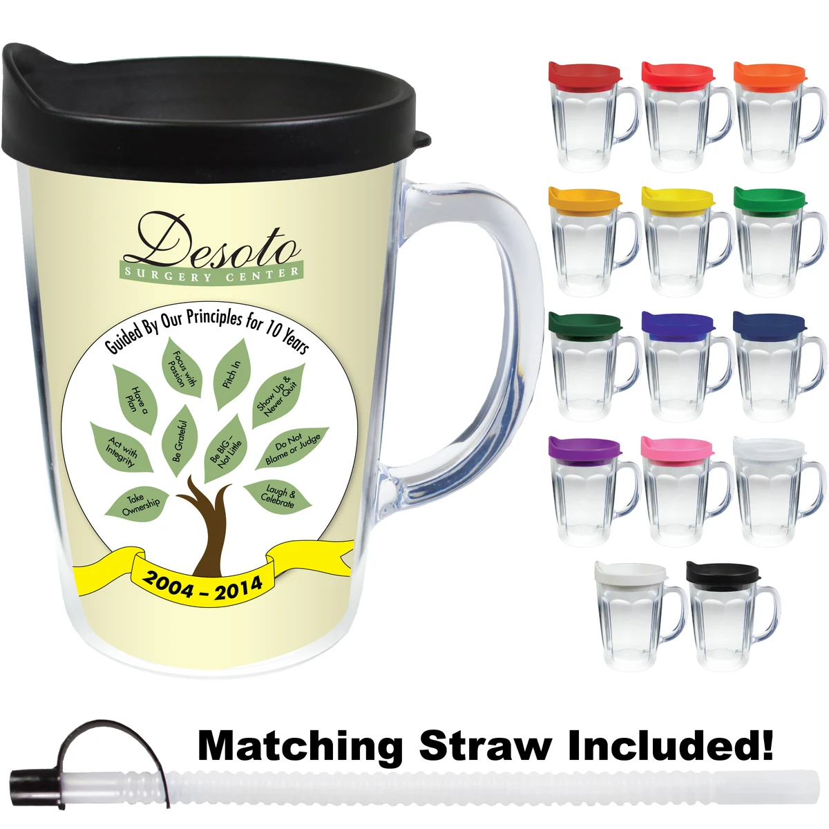 14oz Thermal Dual Walled Travel Mug - White Printed Insert 1