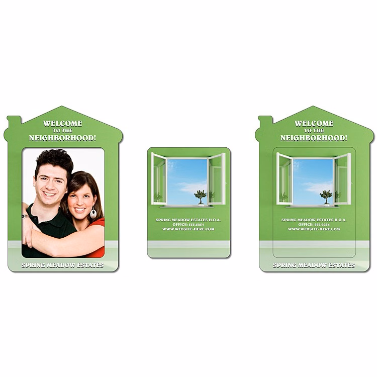 Magnet - House Shape Picture Frame (Approx. 4.3x6) - 20 Mil.