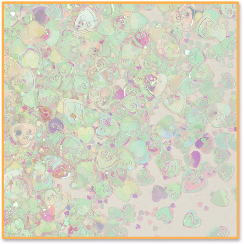 Iridescent Hearts Confetti - 0.5 oz