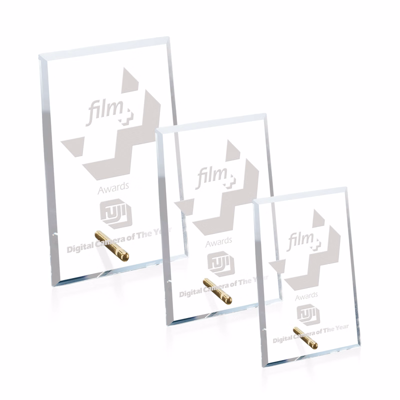 Windsor Rectangle Vertical Award - Gold