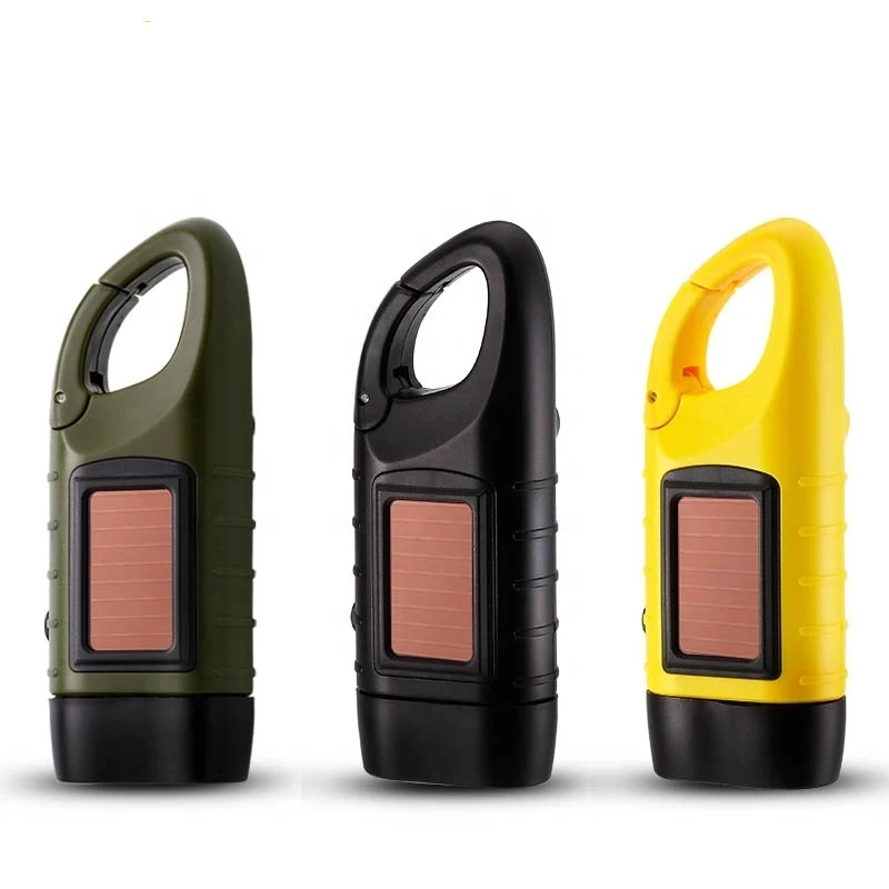 Hand Cranking Solar Powered Flashlight 1