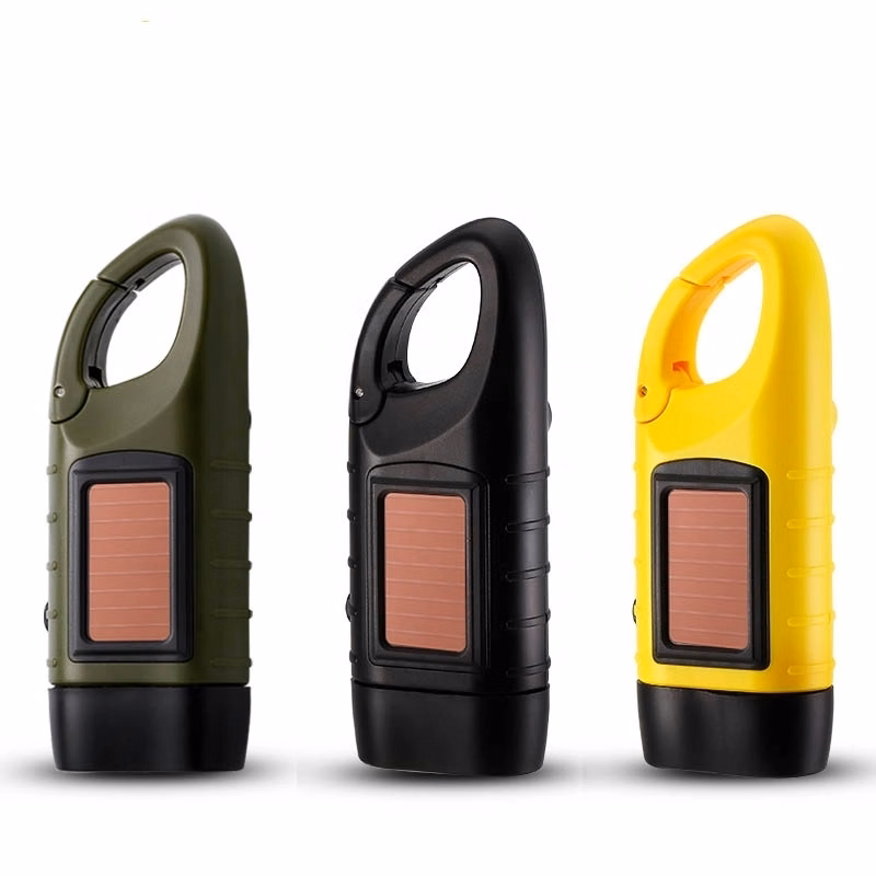 Hand Cranking Solar Powered Flashlight