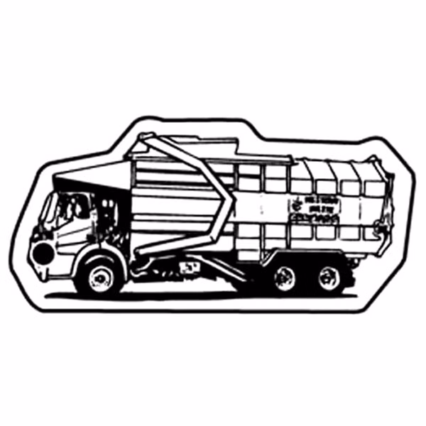 Trash Truck 8 Key Tag - Spot Color