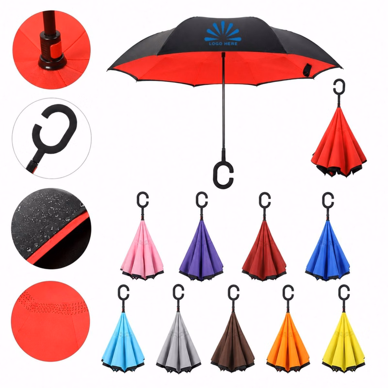 Manual Reverse Umbrella With C Handle