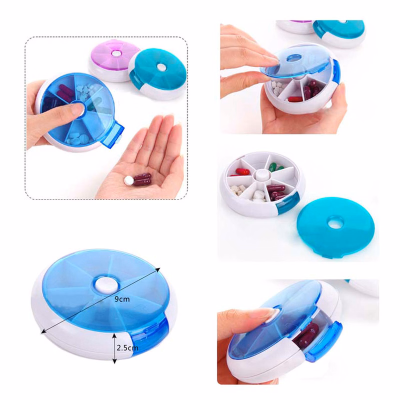 Round Rotating Pill Box