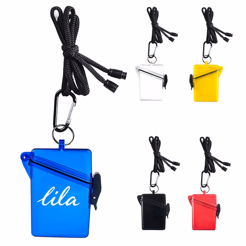 Waterproof Clear Cigarette Case 7 Sticks w/ Lanyard