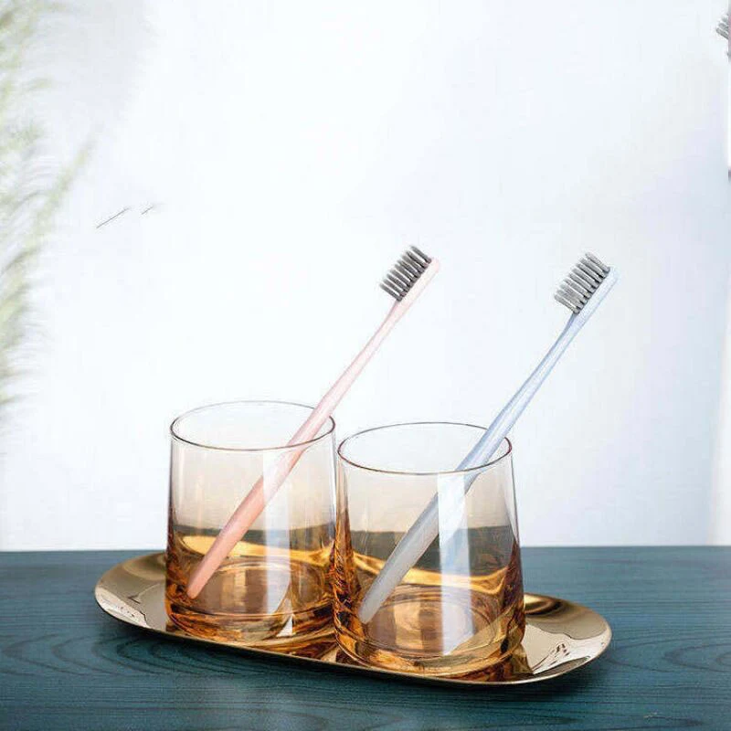 9 OZ. Glass Toothbrush Water Cup 1