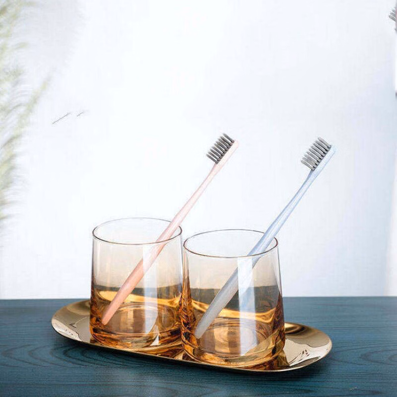 9 OZ. Glass Toothbrush Water Cup