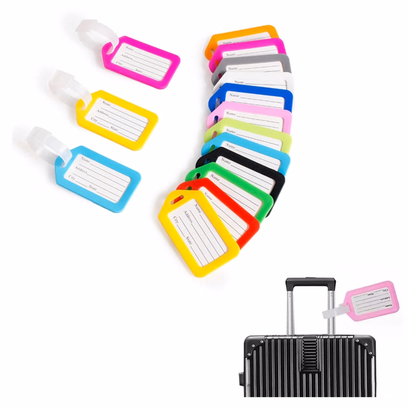 PP Luggage Tag With Strap And Name Card Inserted