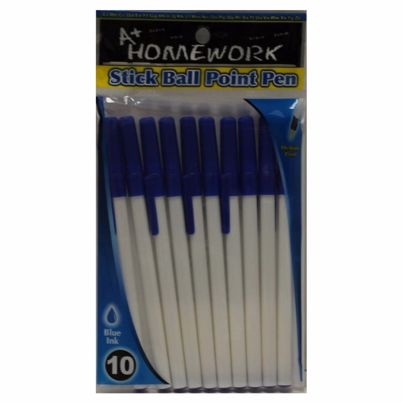 Ballpoint Pens - 10 Count Blue Medium