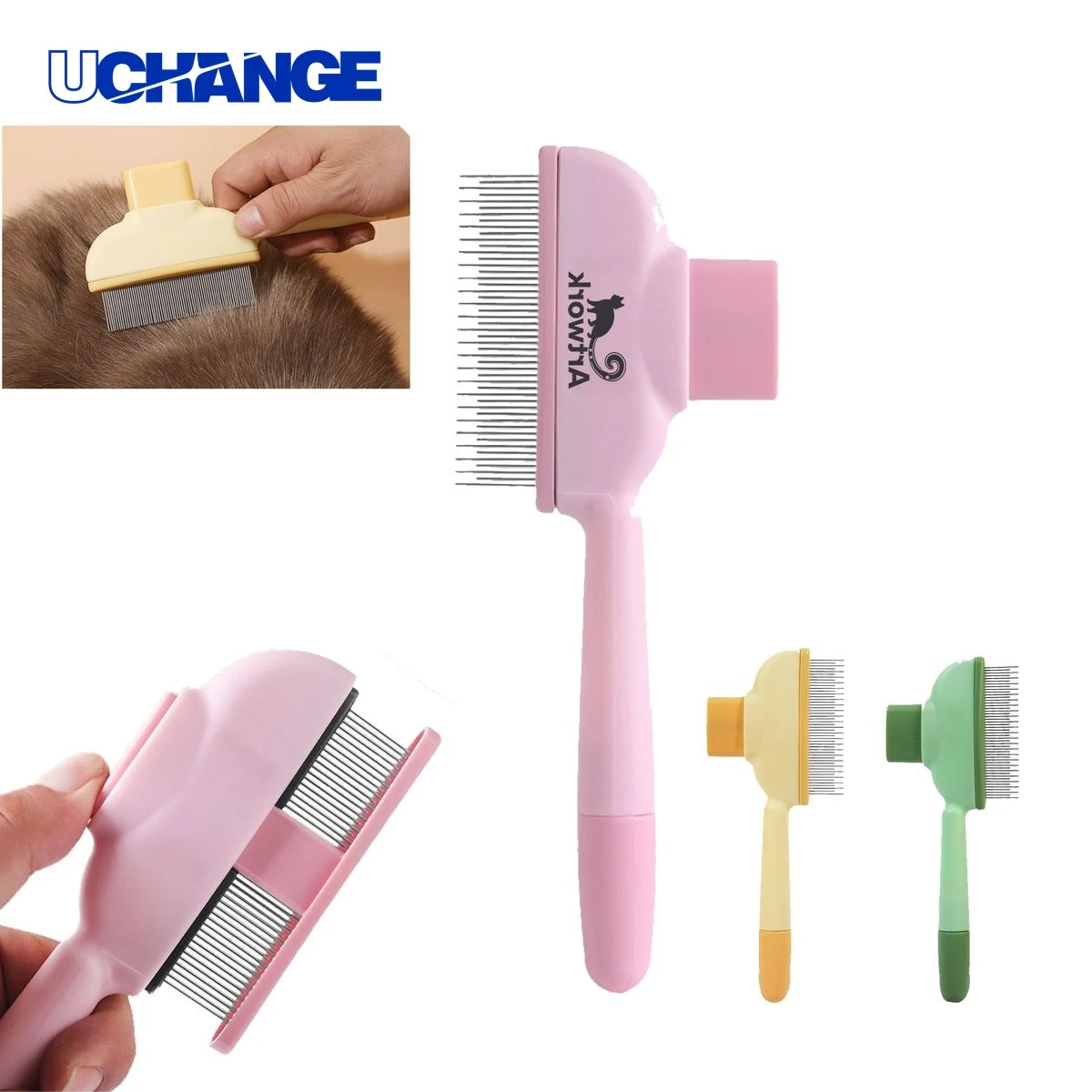 One Click Self-Cleaning Comb for Pet Hair Grooming 1
