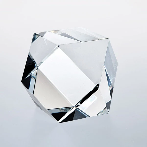 Optic Crystal Hexagon Paperweight 1