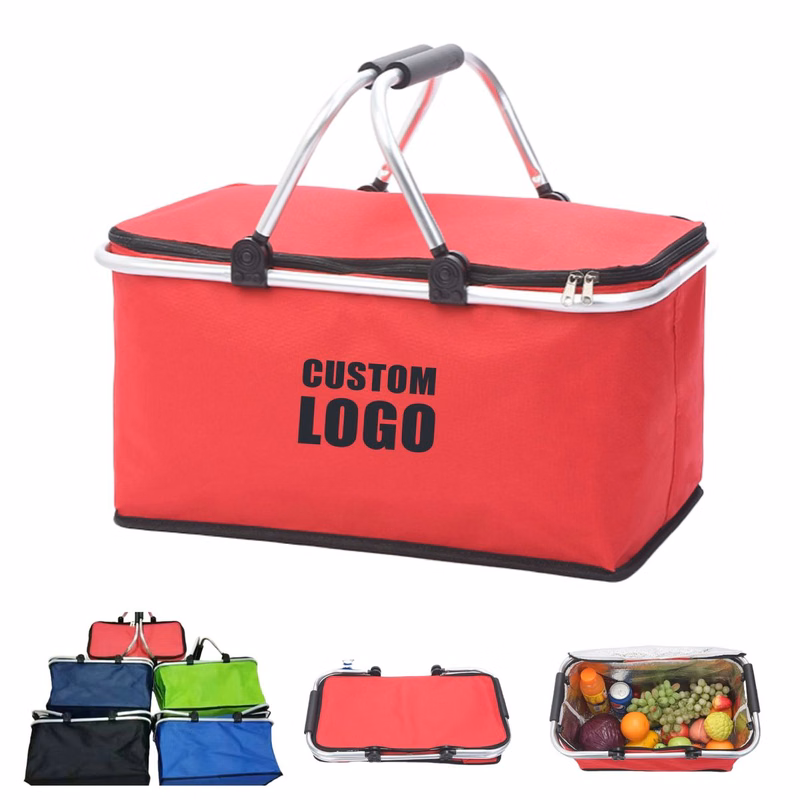 MOQ 10 pcs Foldable Insulated Picnic Basket