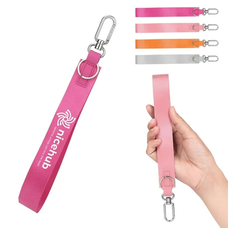 Screen Printed Wristlet Keychain With Key Holder 1