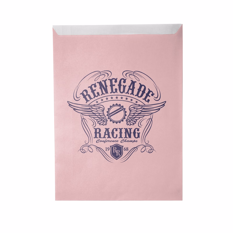 One-color Colored Paper Bag Pink (8.5"W x 11"H)