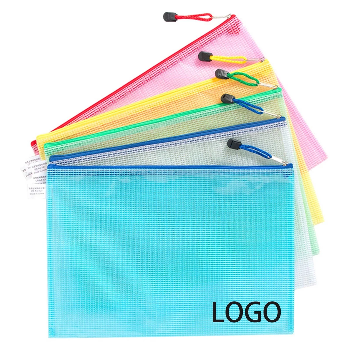 Transparent Mesh Zipper File Pouch 1
