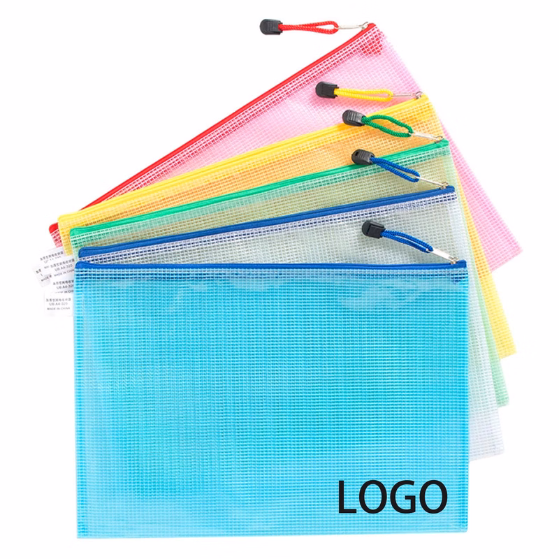 Transparent Mesh Zipper File Pouch