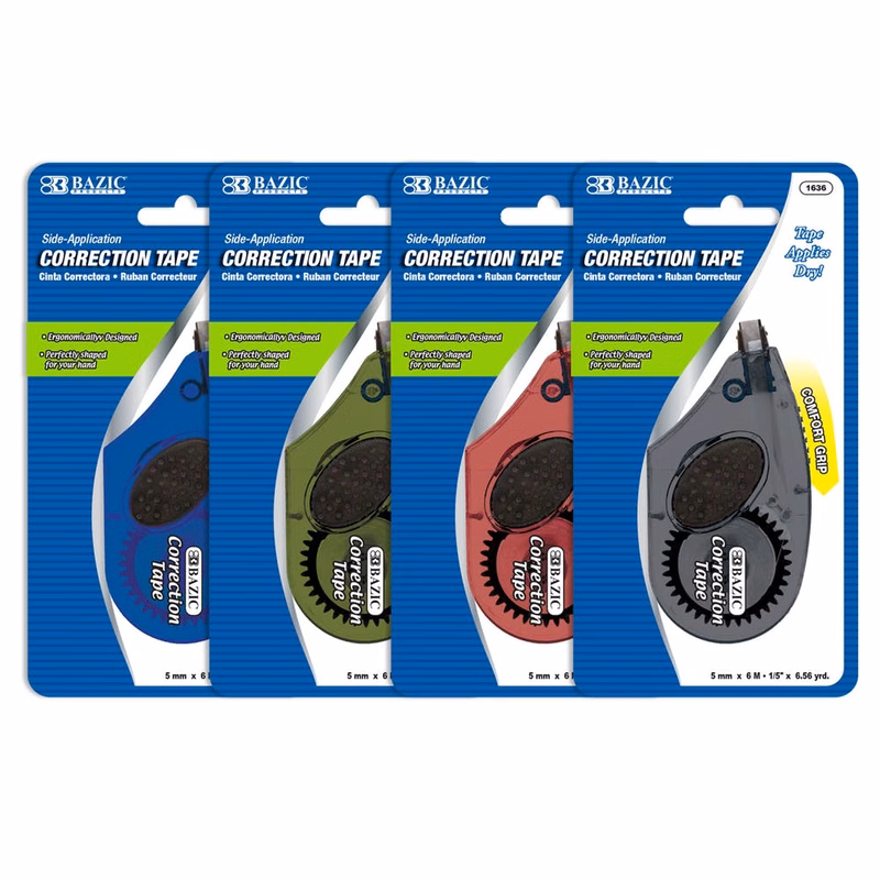 Correction Tape - Single Grip 4 Color Cases