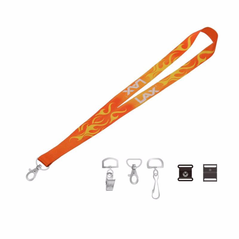 35 1/2" L x 3/4" W Full Color Sublimated Polyester Lanyard
