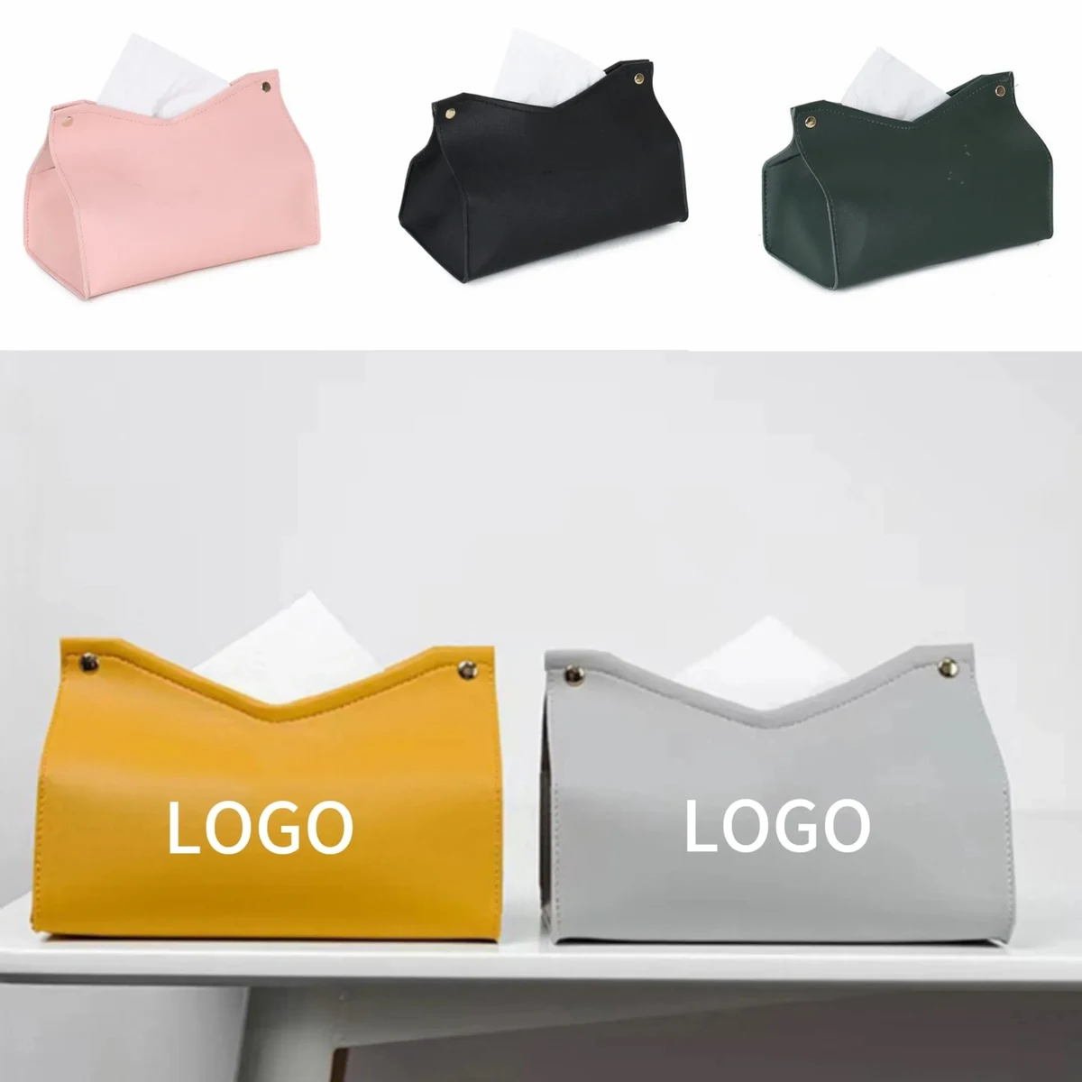 PU Leather Tissue Box Cover 1