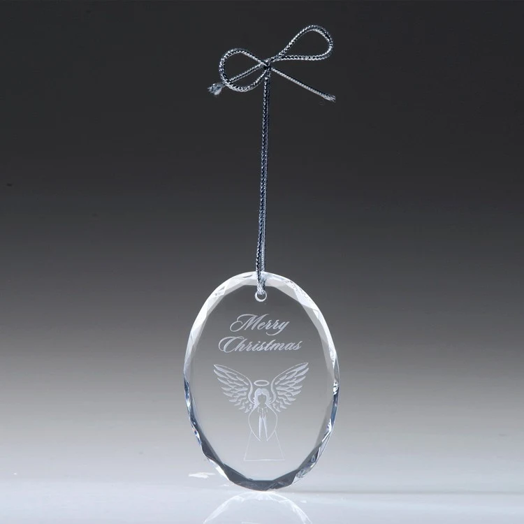 Oval Optic Crystal Ornament 1