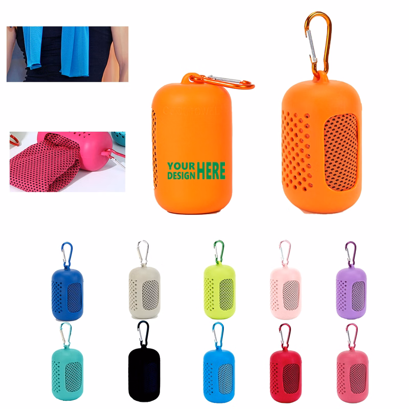 Portable Sports Towel with Carabiner Clip