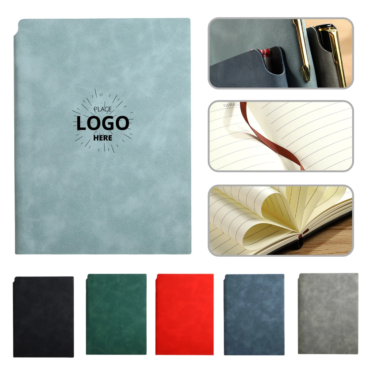 Custom Logo A5 Leatherette Notebook 1