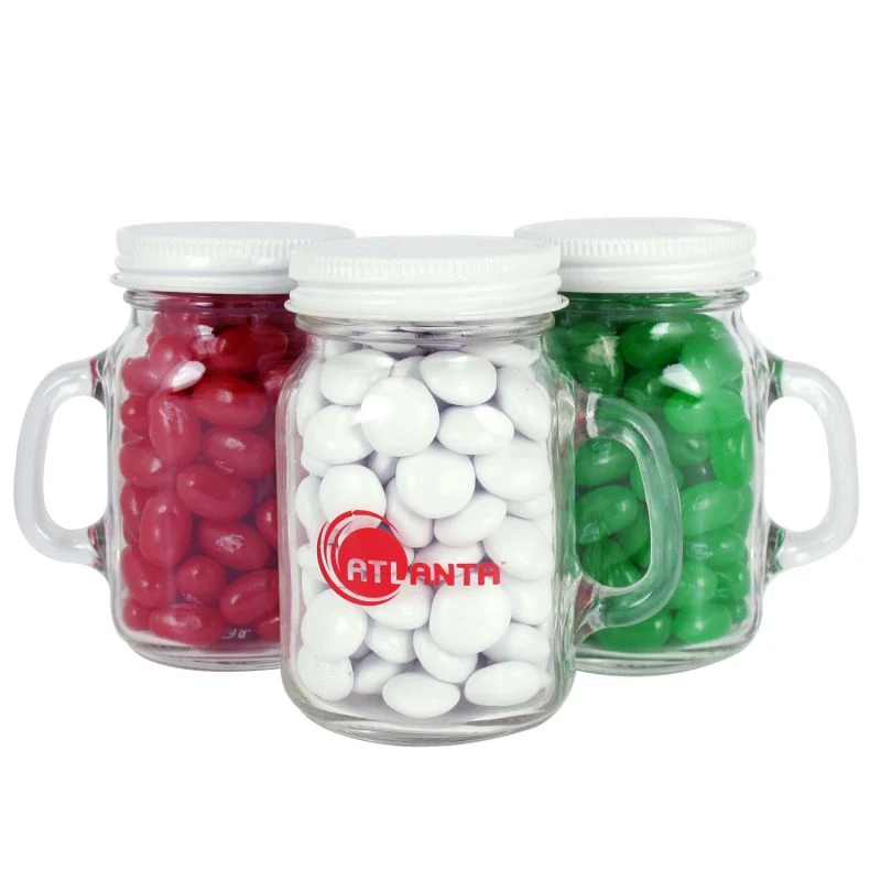 Glass Mini Mason Jars - Chocolate Buttons Imprinted 1