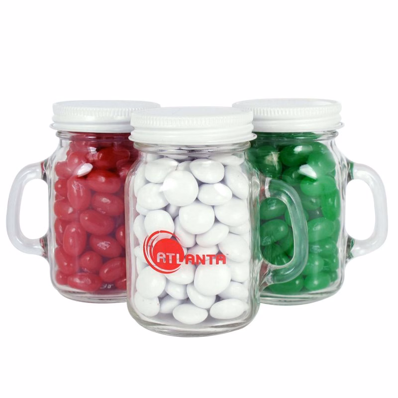 Glass Mini Mason Jars - Chocolate Buttons