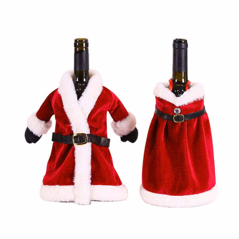 Christmas Coat Wine Bottle Cover