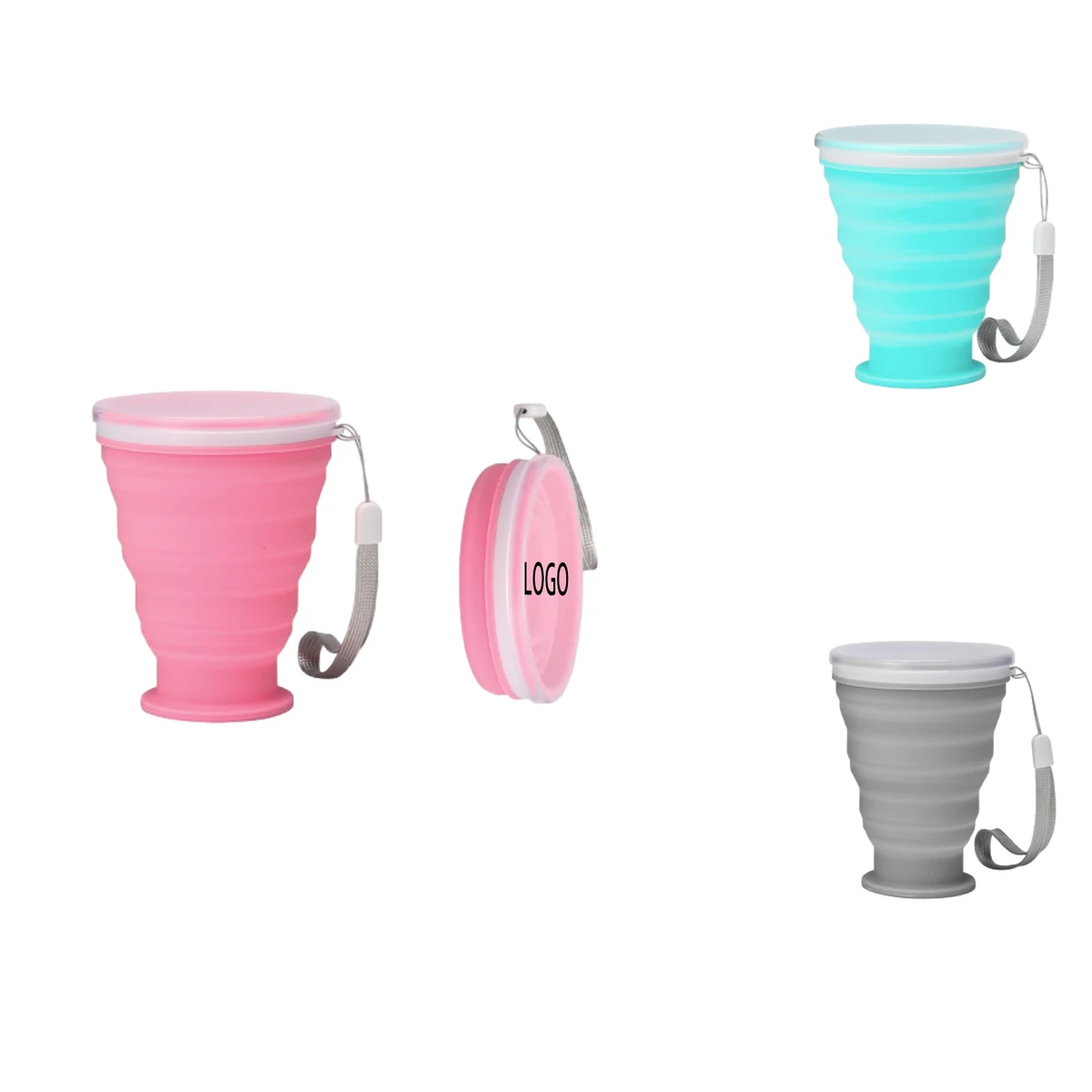 10oz Foldable Silicone Water Cup 1