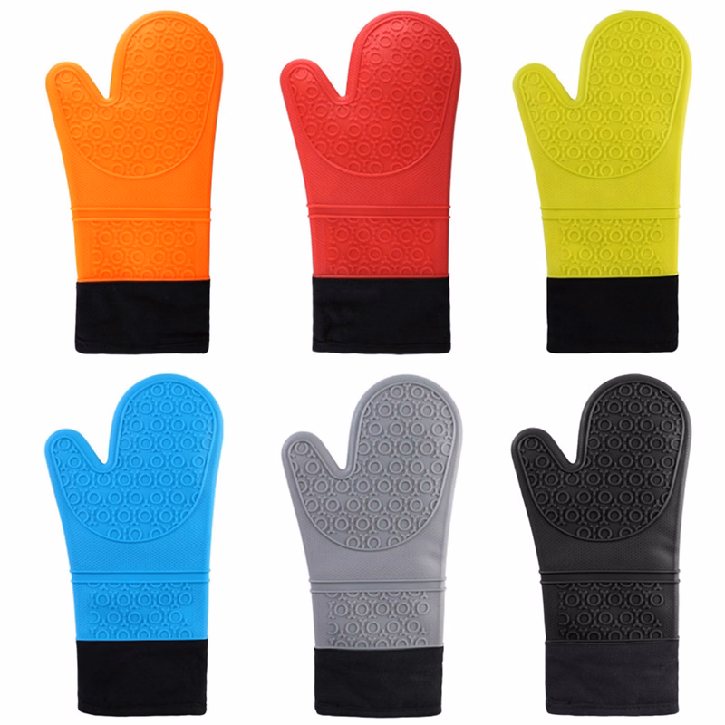 Silicone Kitchen Mitt w/Cotton Lining