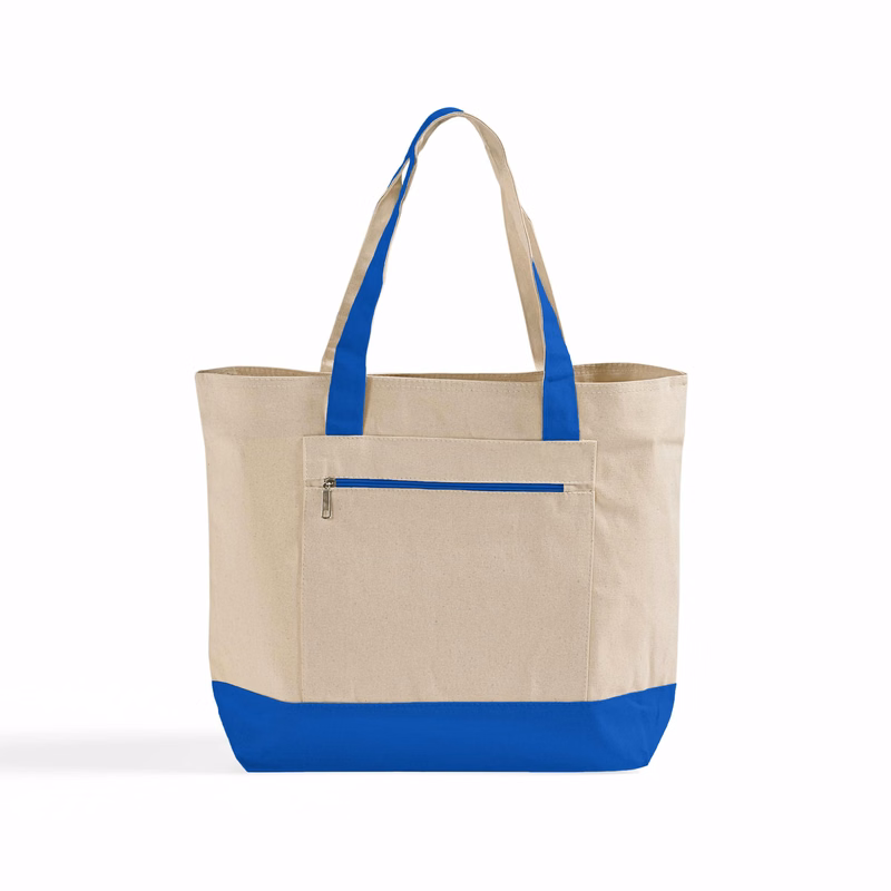 Zippered Canvas Utility Tote Color