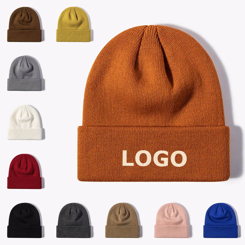 Embroidery Acrylic Knitted Hat