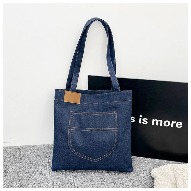 Denim Canvas Bag, custom tote bag with logo imprint 1