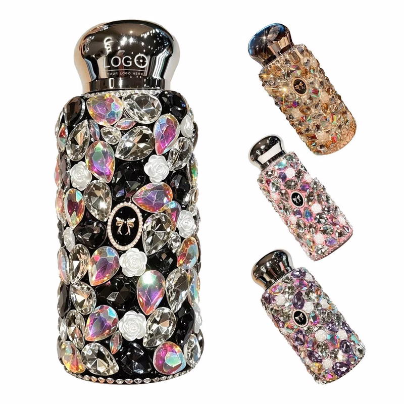304 Stainless Steel Fully Rhinestone Decorated Cup