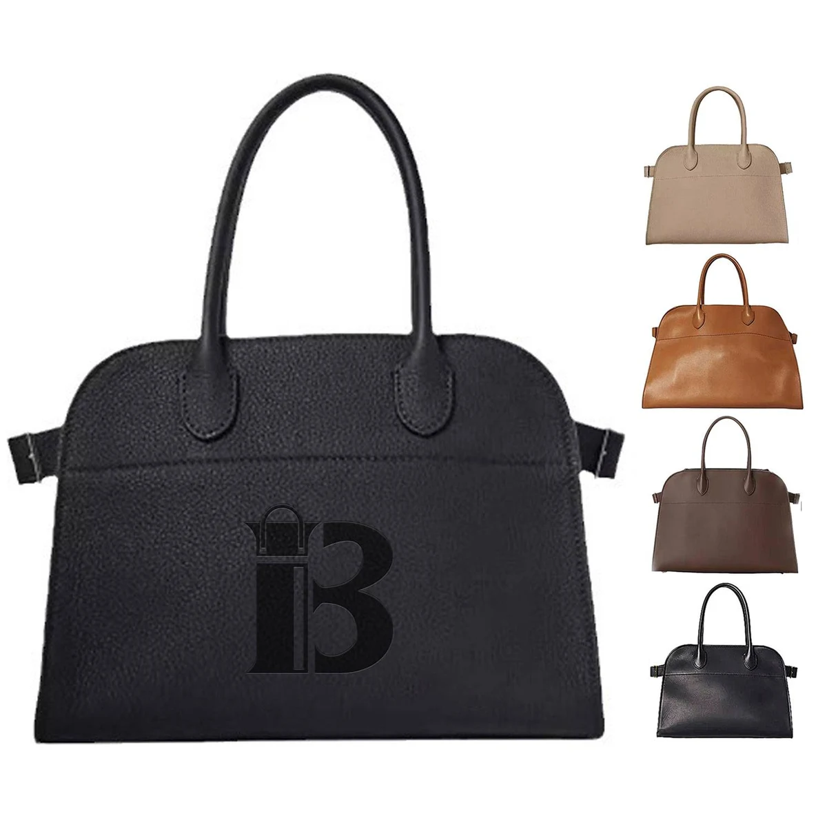 Large capacity waterproof leather handbag 1