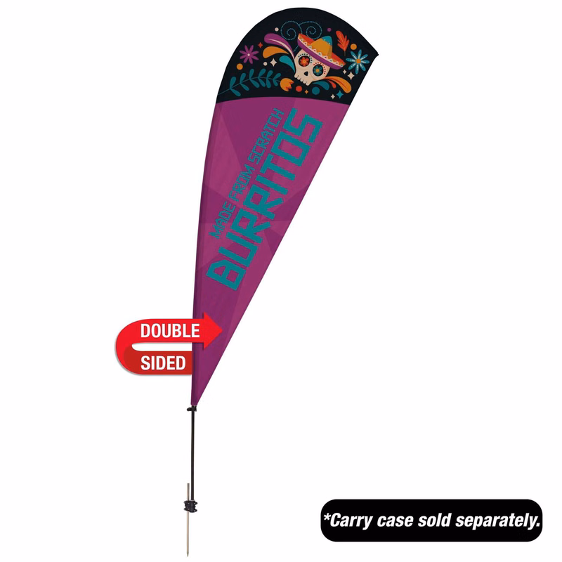 9.5' Value Teardrop Sail Sign Kit (Double-Sided with Ground Spike)