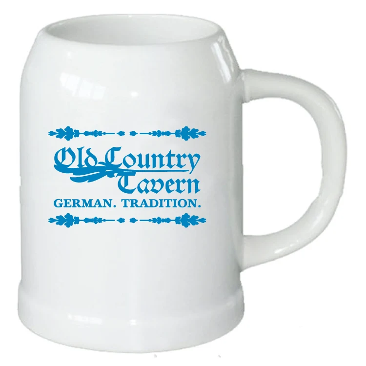 20 oz. White Stein Mug 1