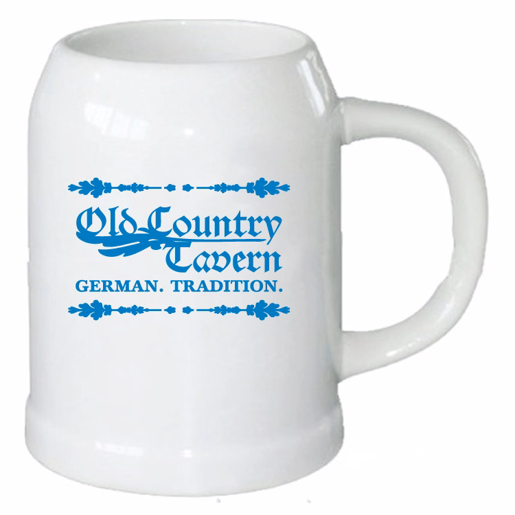 20 oz. White Stein Mug