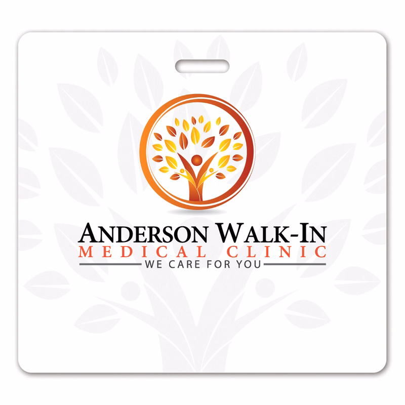 Full Color 50 Mil Name Badge (3.125"X3.375") Square