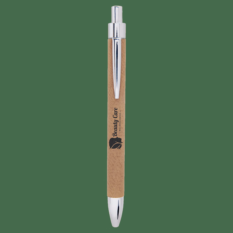 Light Brown Leatherette Pen