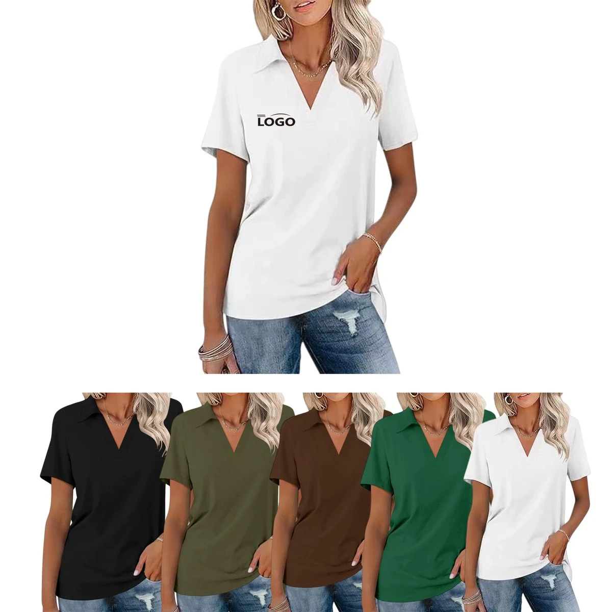 Short-sleeve Shirt With a Printed Collar 1