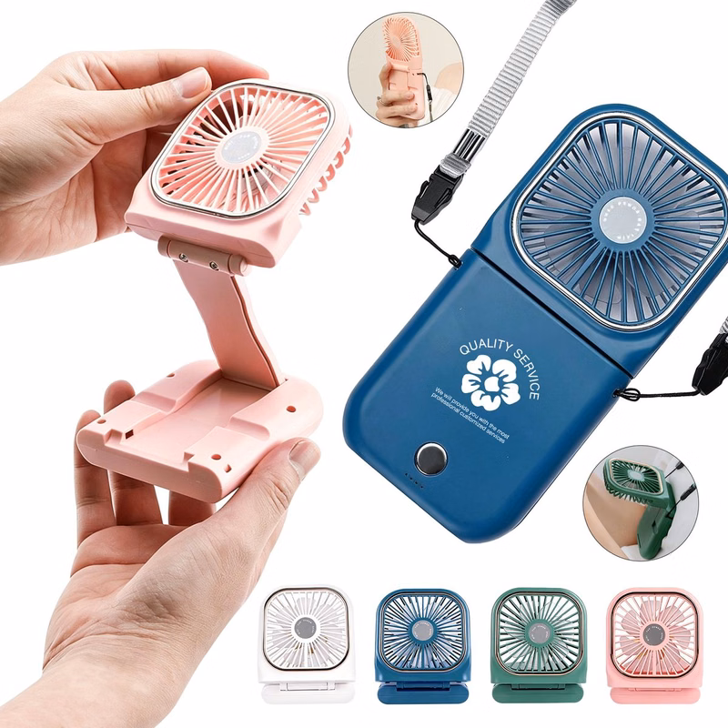 Screen Print USB Rechargeable Foldable Handheld Fan