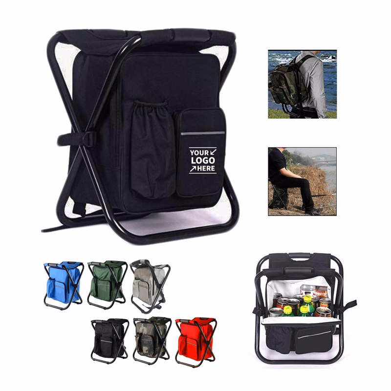 Folding Outdoor Camping Chair with Cooler Bag