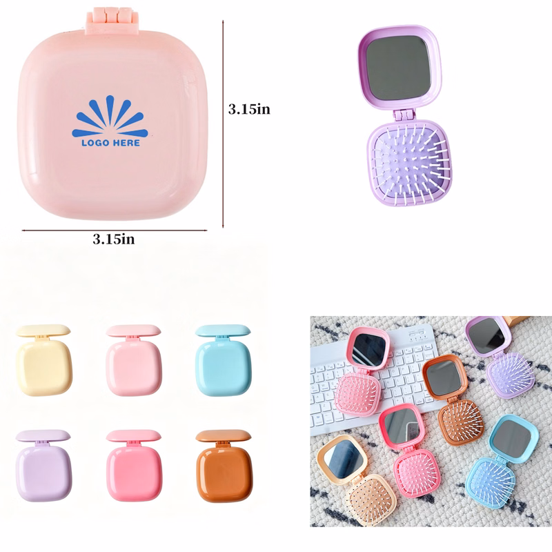Mini Portable Massage Comb With Mirror