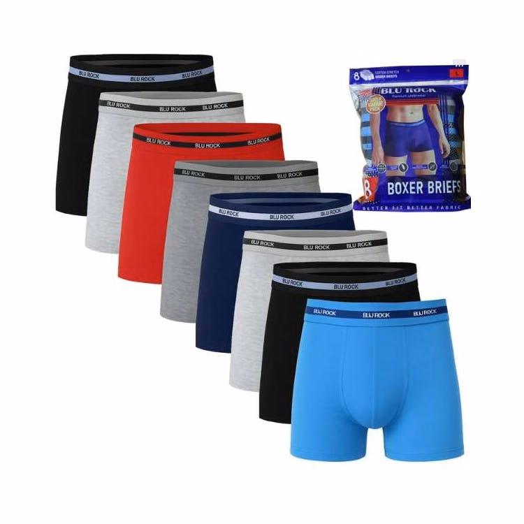 Men's Boxer Briefs - Size S-XL 8 Pack
